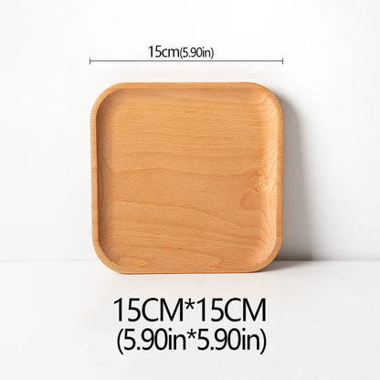 Wood Beech Plate Fruit Plate Oval Pallet trays decorative Candy Rectangular Dessert Dinner Tableware Tray, Kitchen Accessories.