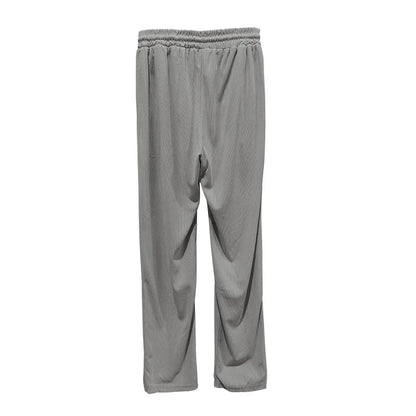 Sommer neue europäische und amerikanische Handel große Herren einfarbig Set mit Kragen, Kurzarm, Reiß verschluss Hosen Set, 2 Stück