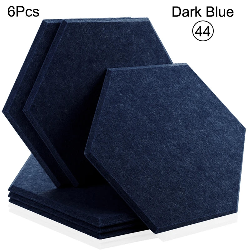 Sound Absorbing Wall Panels Hexagon 6 Pcs Bedroom Acoustic Insulation Sound-absorbing Panels Decor Acoustic Absorption Panel