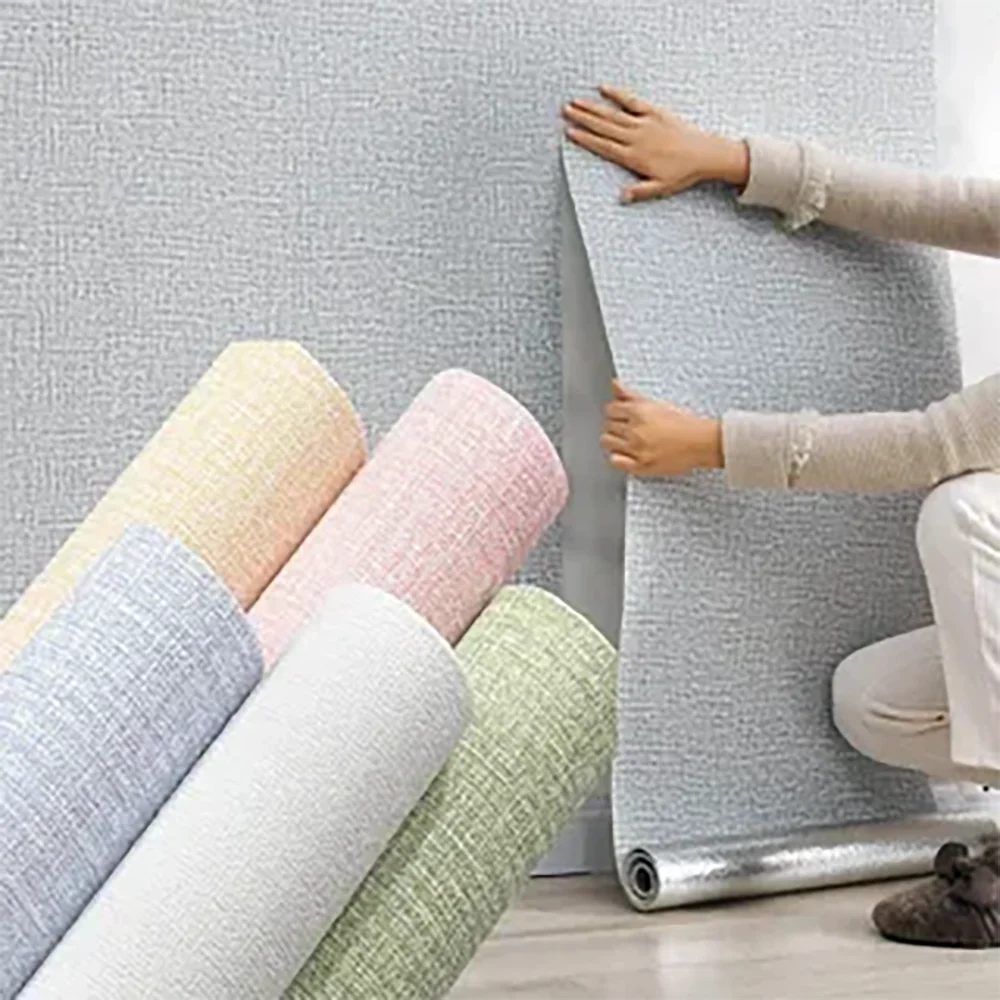 DIY Modern Decoration Mold proof and Waterproof Bedroom Self adhesive Background Wall Home Wallpaper Cabinet Wallpaper