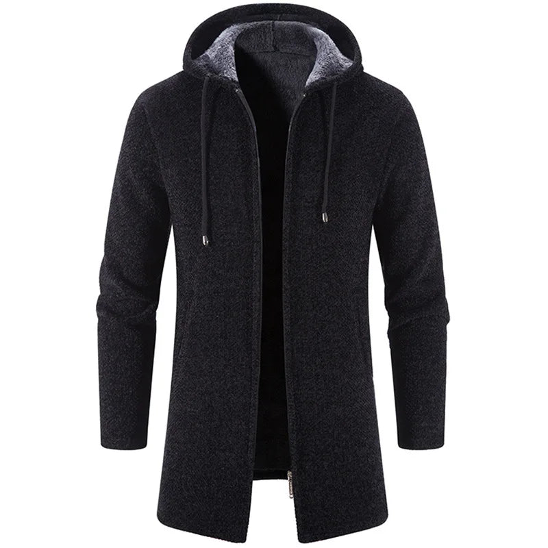 2025 Sweatwear Men's Hoodies Long Sleeve Sweatshirts for Men Zipper Hooded Mens Oversize Winter Top Jacket Coat Black Sweater.
