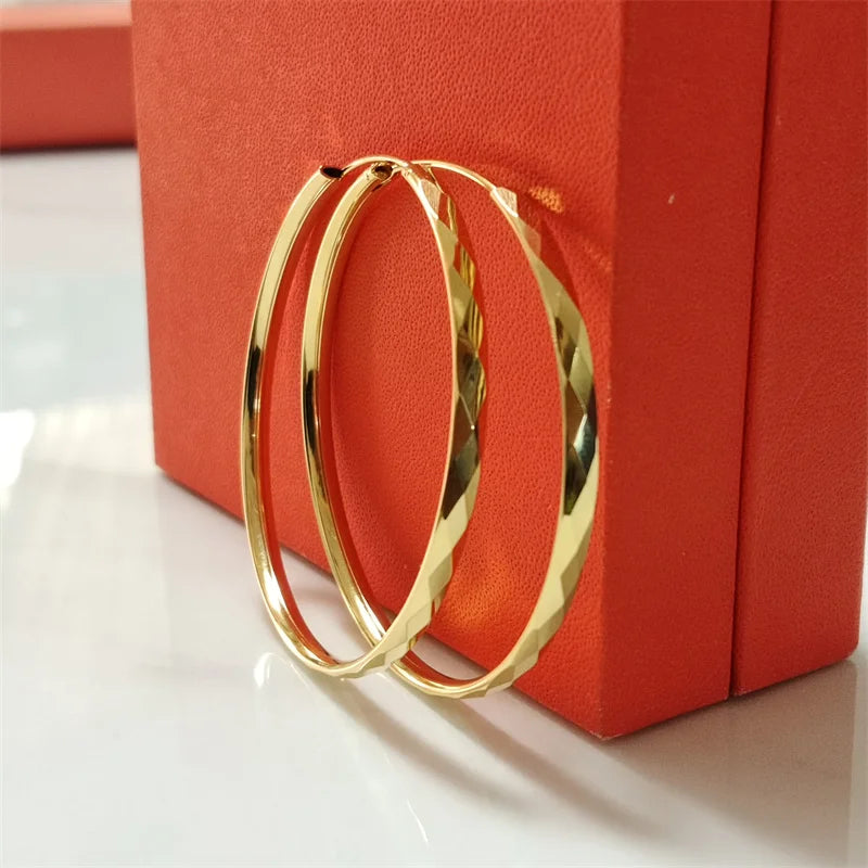 Senlissi - 925 Sterling Silver Hoop Earrings For Women 18K Gold Plated Jewelry Dazzling Women's Hoops Earrings Christmas Gifts.