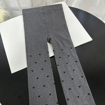 Autumn 80D Bow Gray Velvet Seamless Pantyhose Women Printed Leggings  Bottoming Socks Thick Footed Socks Compression Tights