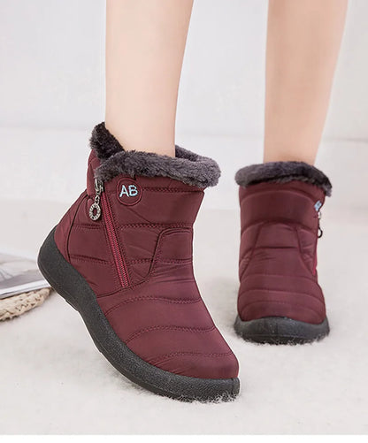 Women's Boots Women's Ankle Boots With Fur Winter Shoes Women Low Heels Winter Boots Snow Waterproof Botas Mujer Winter Footwear.