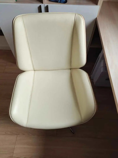 Verstellbarer Schreibtisch aus der Mitte des Jahrhunderts, Chefdrehstuhl, Heimbüro, Möbel, moderner Computer-Arbeitsstuhl, Bugholz-Ledersessel