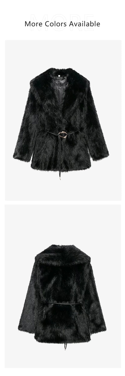 Frauen Gürtel Dekoration Kragen Einfarbig Medium Lange Mantel Herbst/Winter Neue Lange Hülse Lose Mantel