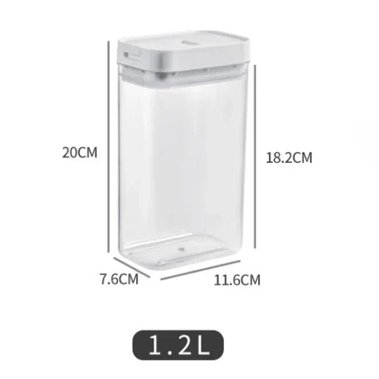 Moisture-Proof Sealed Tank Square Transparent Grain Storage Jar Dried Fruit Snack Box Cans Kitchen Plastic Container Organizer
