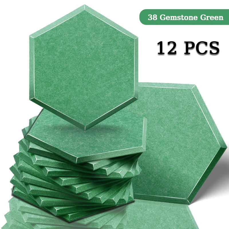 TOUO Acoustic Panel Sound Proof Decorative Wall Panels 12 PCS Acoustic Insulator High Density Noise Absorbing Isolator