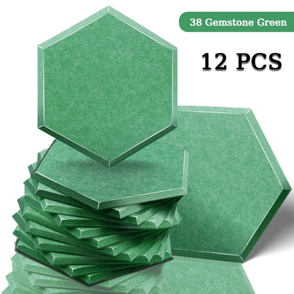 TOUO Acoustic Panel Sound Proof Decorative Wall Panels 12 PCS Acoustic Insulator High Density Noise Absorbing Isolator