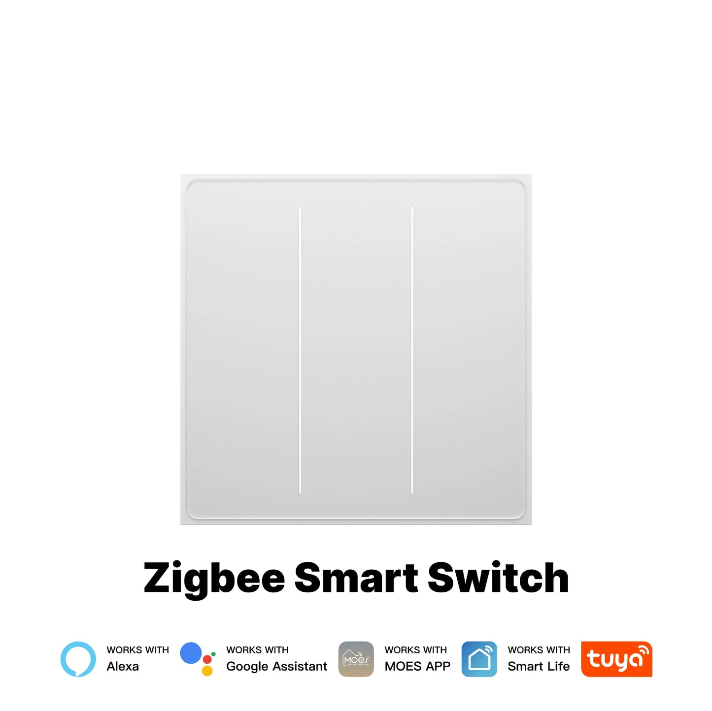 MOES Tuya ZigBee Star Feather Series Smart Touch Switch mit neutraler Lichtszene 2in1 APP-Fernbedienung mit Alexa Google Home