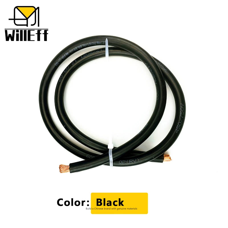 100m PVC Electric Cable Soft Copper Wire For Power led Car battery jumper wiring 1AWG 2AWG 4AWG 6AWG 8AWG 10AWG 12AWG 14AWG.