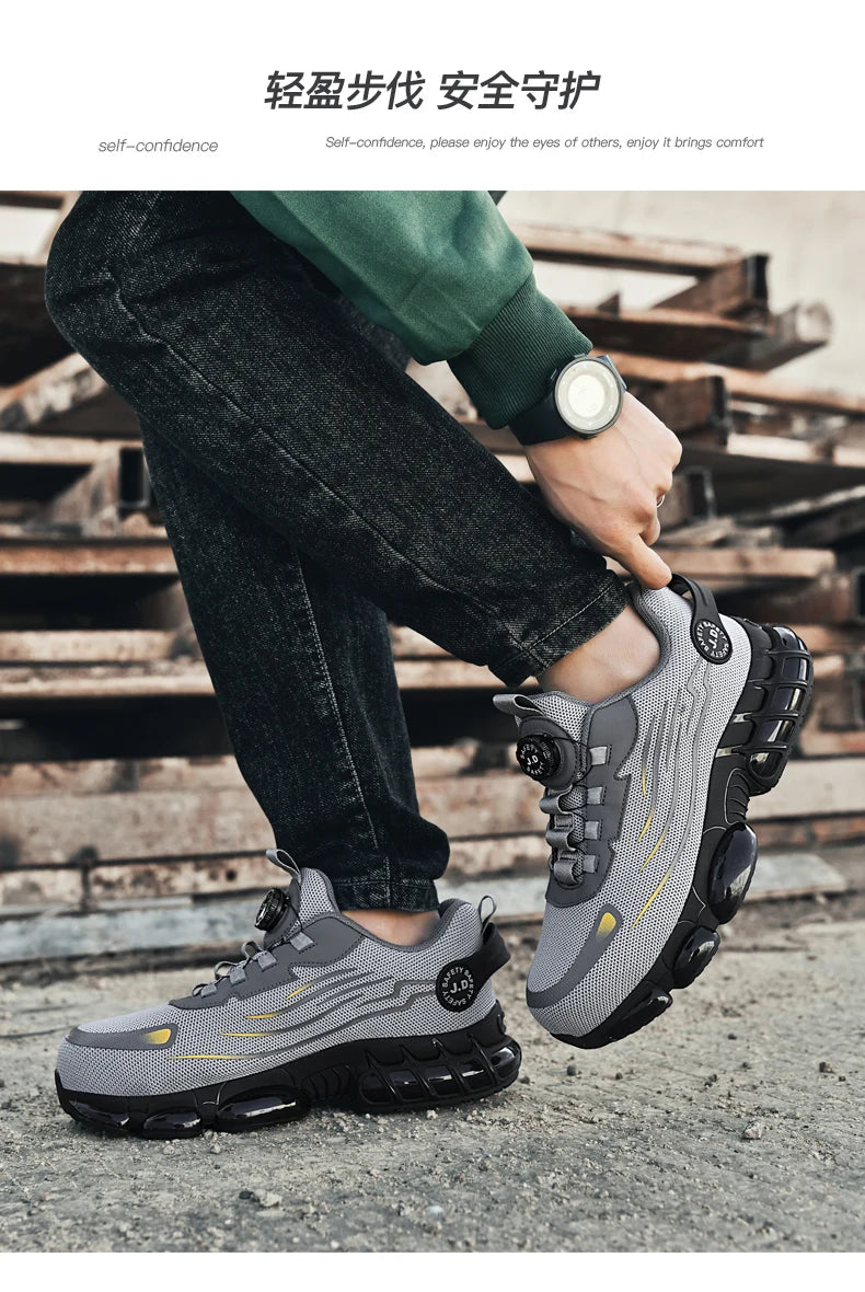 Men's Military Tactical Boots Army Boots Men Side Zipper Military Boots Men Anti-Slip Ankle Boots Work Safety Shoes Hiking Shoe.