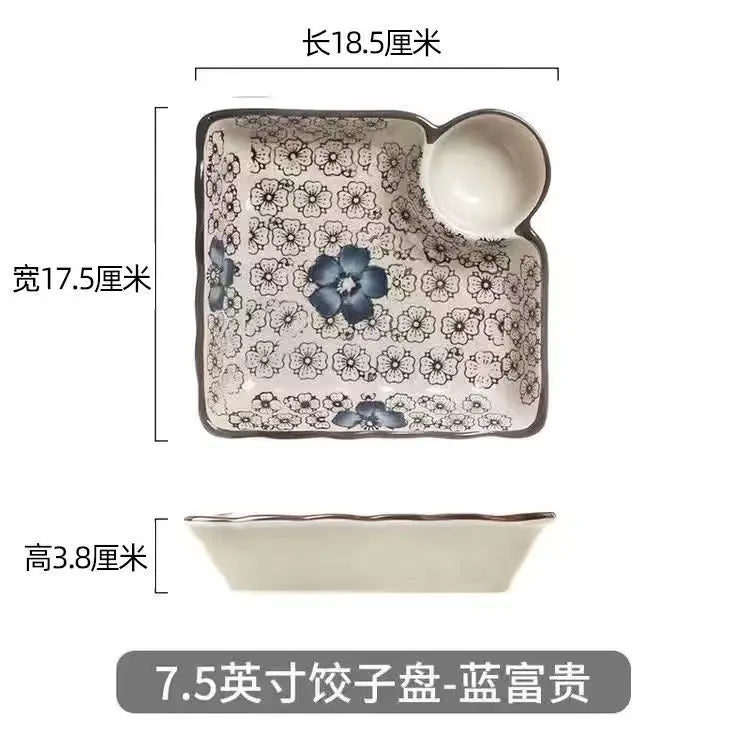 8/10Inch French Vintage Rose Ceramic Plate European Style Dinner Dishe Plates Salad Dessert Dinner Dish Household Art Tableware.