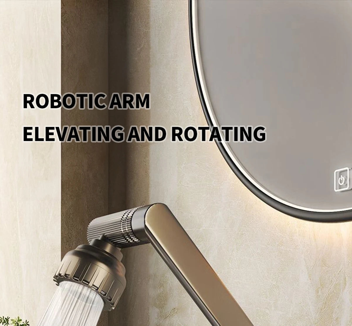 ABS Modern 360 Degree Swivel Kitchen Robotic Arm Faucet Soft Bubble/shower Dual Mode Flexible Adjustment