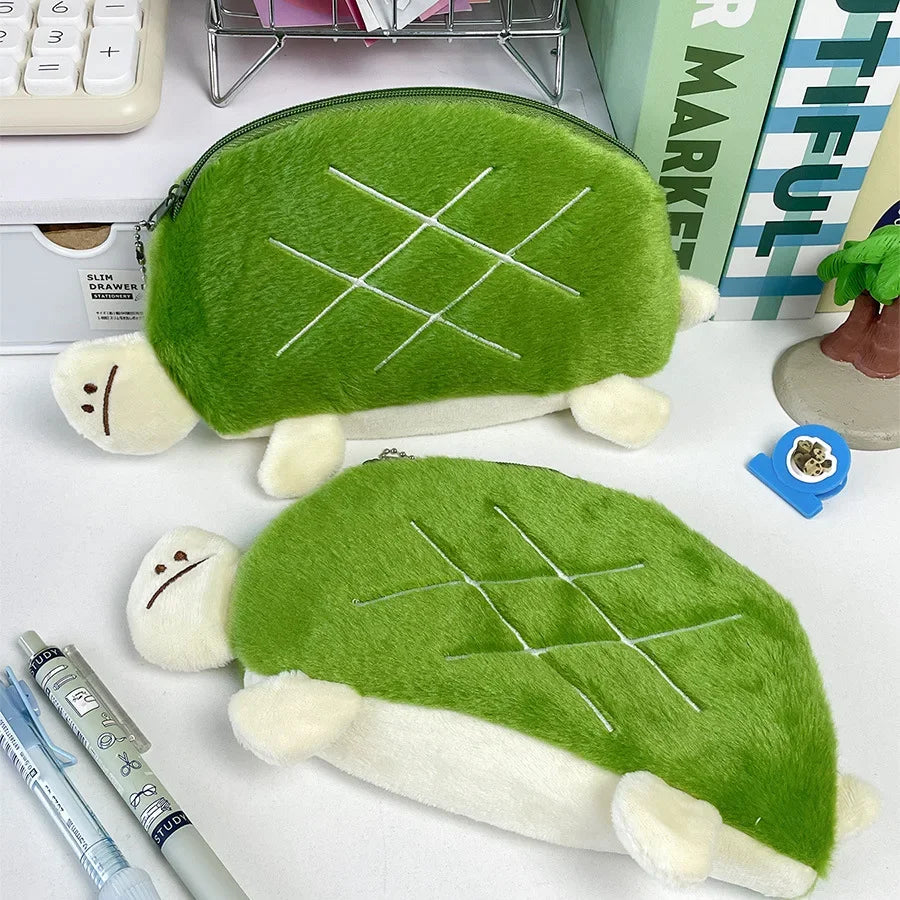 1 stücke Nette schildkröte student bleistift fall büro schreibwaren aufbewahrungstasche kinder kawaii schule liefert gummi bleistift aufbewahrungstasche.