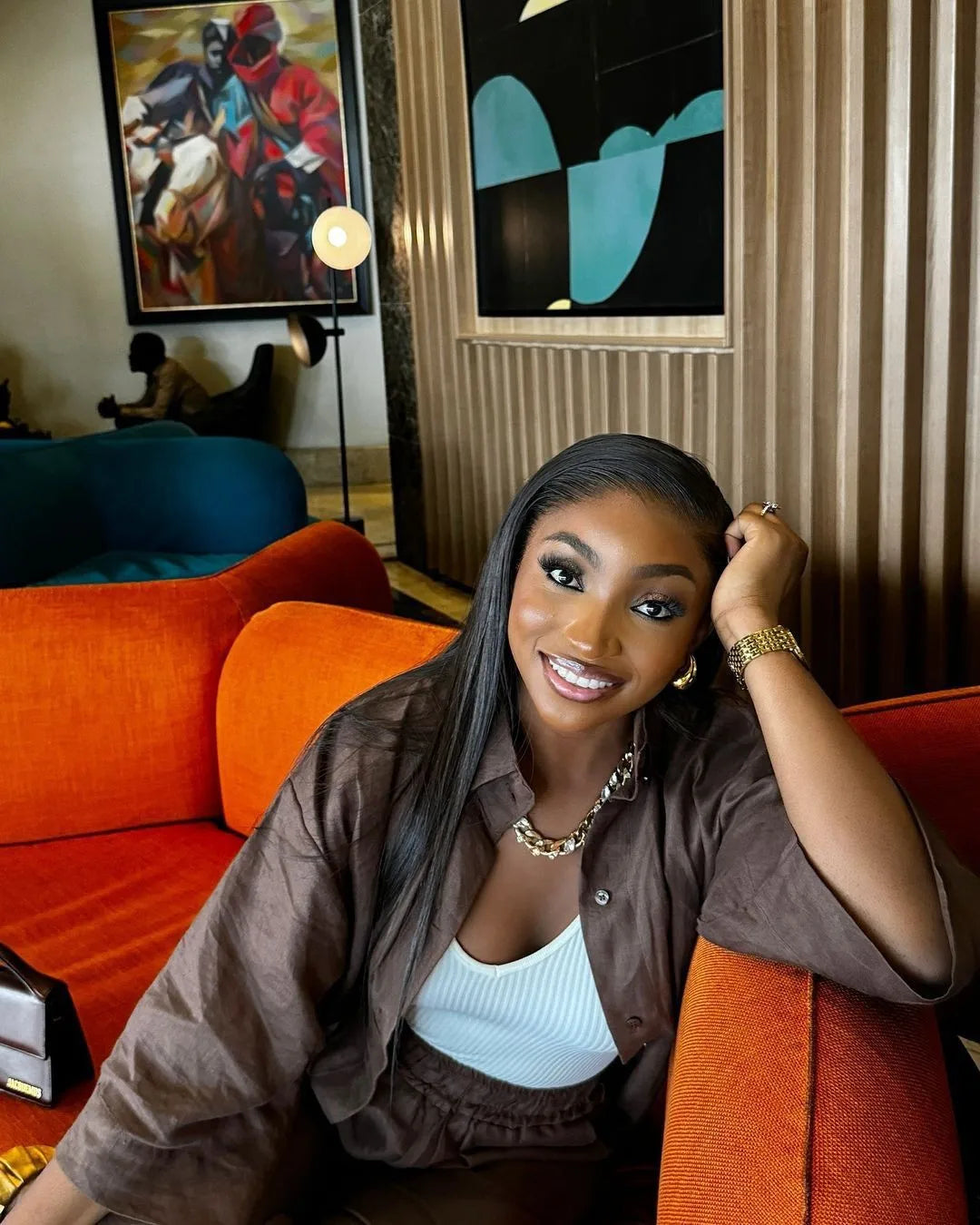 Spring and summer casual shirt long pants two-piece set 2025 new women's fashion lapel loose suit women's daily wear.