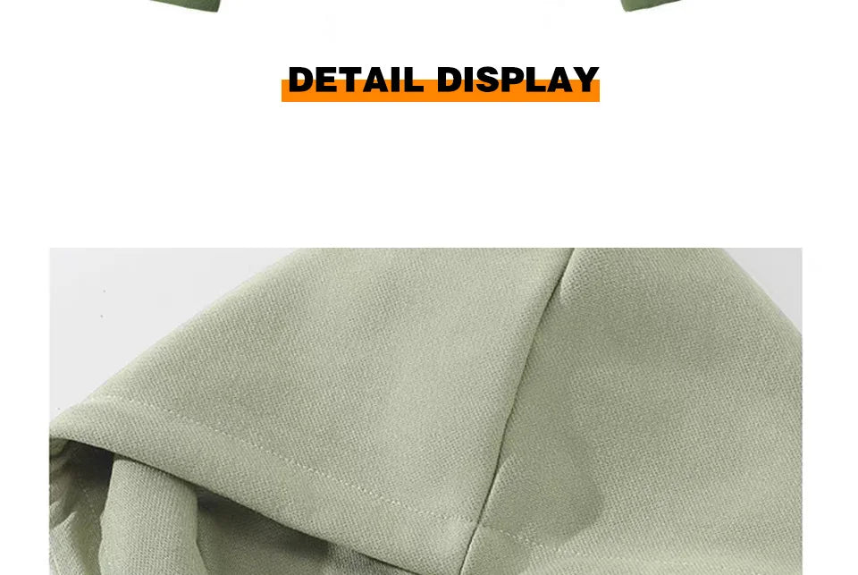 470G-570G HeavyWeight Cotton New Autumn Casual Men's Top Solid Color Loose Pullover Hoodies Sweatshirt Long-Sleeve Men Clothing