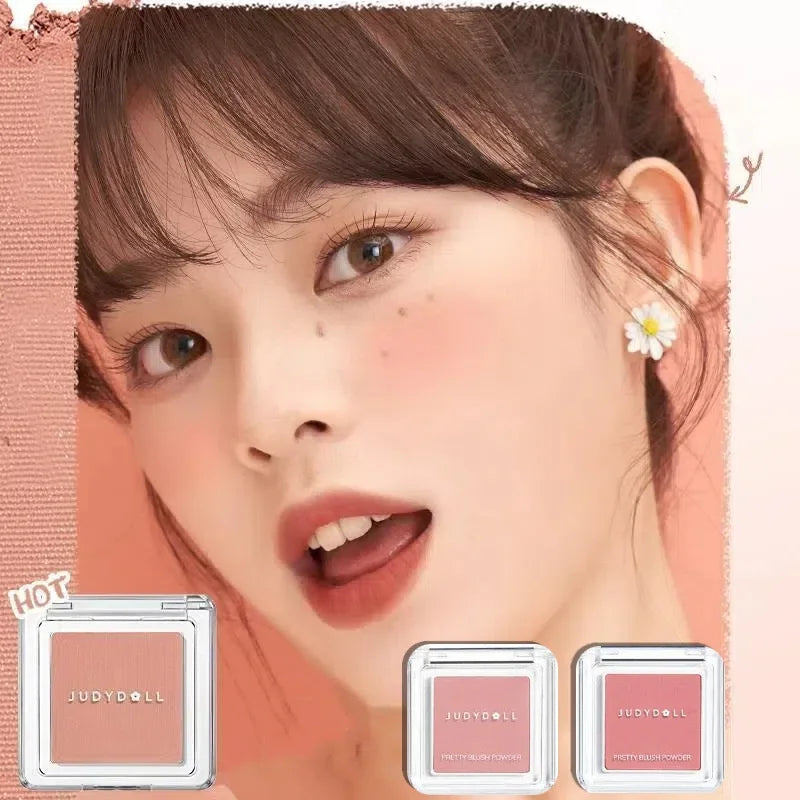 Judydoll Monochrome Blush Portable Silky Cream Multipurpose Blusher Eyeshadow Nude Natural Brighten Skin Tone Makeup Cosmetics.