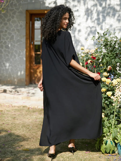 Badeanzug Vertuschungen Stickerei V-Ausschnitt Kurzarm Bad vertuschen für Frauen Kaftan Kleider.