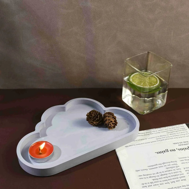 Clouds Dish Tray Silicone Mold DIY Jewellery Storage Box Coasters Ornaments Plaster Resin Molds.