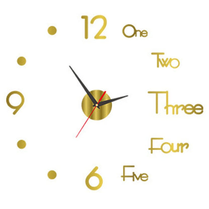 3D Leuchtende Wanduhr Rahmenlose Acryl DIY Digitale Uhr Wand Aufkleber Stumm Uhr Für Wohnzimmer Schlafzimmer Büro Wand Dekor