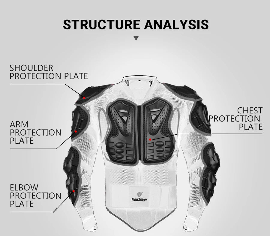 5XL Motorcycle Jackets Men's Full Body Armor Protection Jackets Motocross Enduro Racing Moto Protective Equipment Clothes.