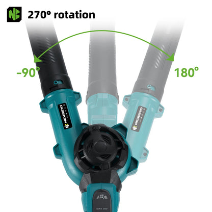 NEWBENY 3 Gänge bürstenloses elektrisches Luftgebläse, kabellos, verstellbare Rotation, Blatt-Schnee-Staubreiniger-Werkzeug für 21 V 18 V Batterie