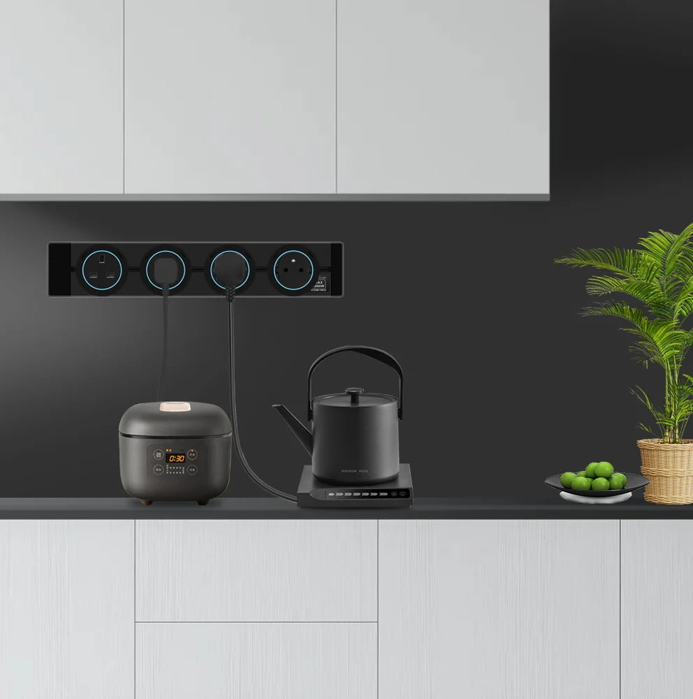 Wandsteckdose EU UK FR Korea Standard Home Küche Badezimmer Büro Wandsteckdosen Stecker Adapter Weiß Schwarz.