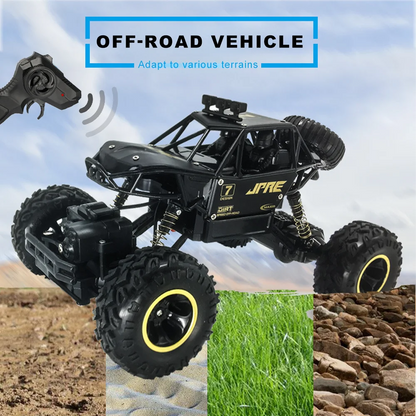 Off-Road vehicle 4WD Drive 2.4GHz Remote Control 45-degree Climbing Car Toy for Sandy Rocky Terrain Gifts for Boys Age 6-12.