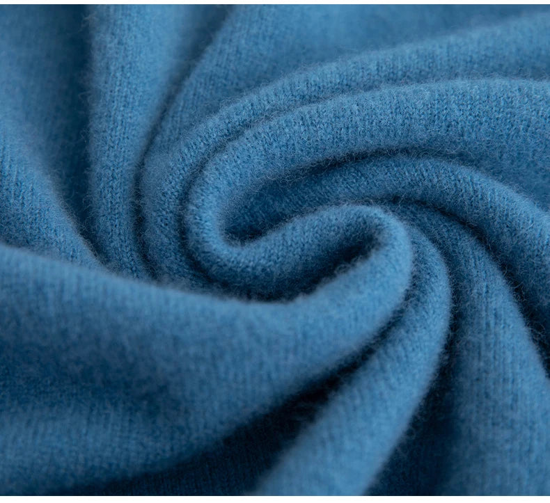 Men 100% Merino Wool Sweater Turtleneck Knitted Pullover Cashmere Warm Solid Color Clothes Business Bottoming Tops Autumn Winter