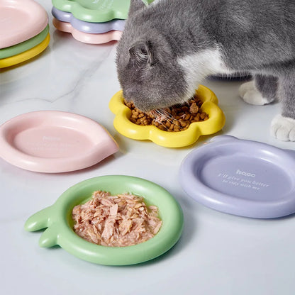 Cat Ceramic Food Basin Pet Small Size Canned Snack Feeding Dish Bowls Puppy Cute Eating Feeders Kitten Supplies.