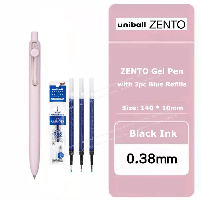 Uniball ZENTO Standard 0,38/0,5 mm Gelschreiber, wasserbasierte, glatte Schreibroller, passend für verschiedene Anlässe, Schreibwaren