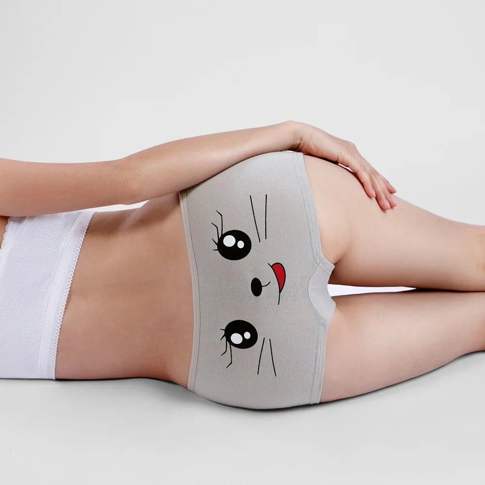 Panties cotton boxer women underwear Safety female panty print lingerie ladies girls intimate woman 5 Pcs/Lot.