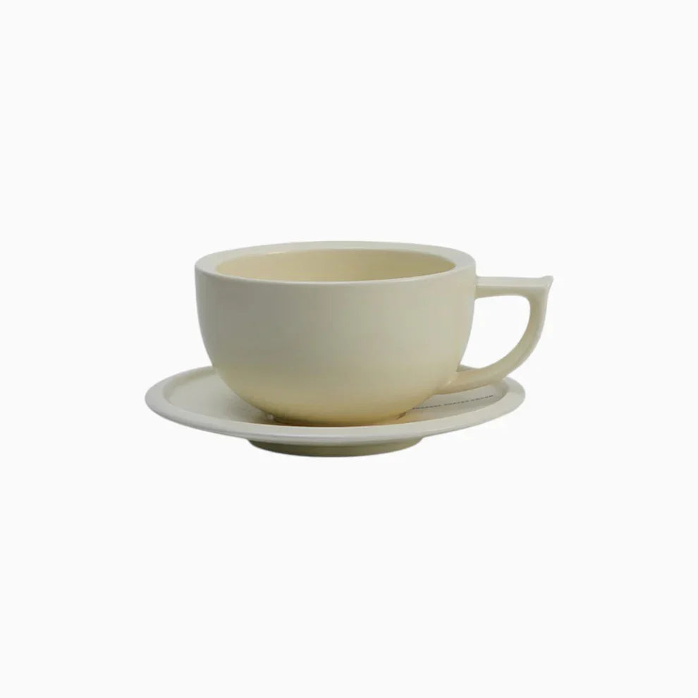 MUVNA Coffee and tea tools Cups 280ml/for Latte,Hot Tea,Cappuccino,Mocha,Cocoa,White/Cup and Saucer Set/Ceramic Latte Coffee Cup