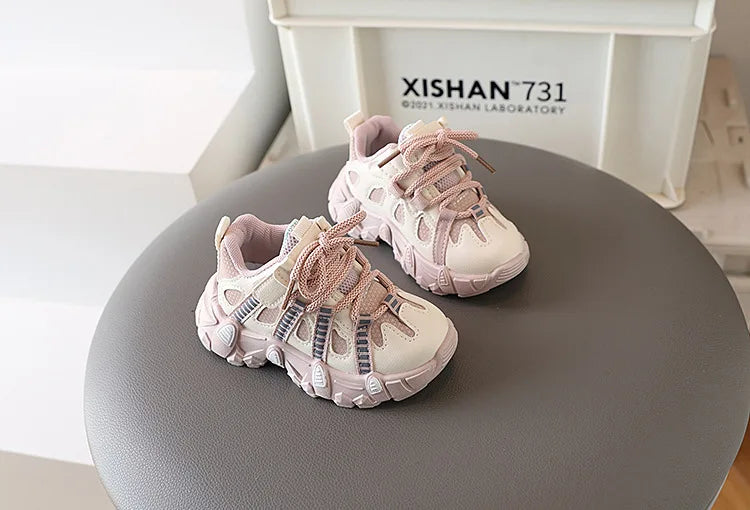 Oulylan Children Casual Shoes Thick-soled Sports Shoes Infant Footwear Boy Sneakers Breathable Non-slip Baby Shoes.