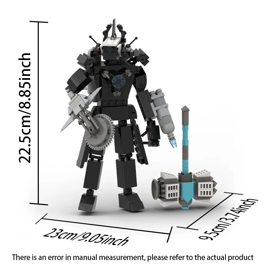 Moc Skibidi Toilet Action Figures builing blocks,Camerman Titan Speakerman Surveillance Man TVMan Boys Bricks Toys For Kids Gift