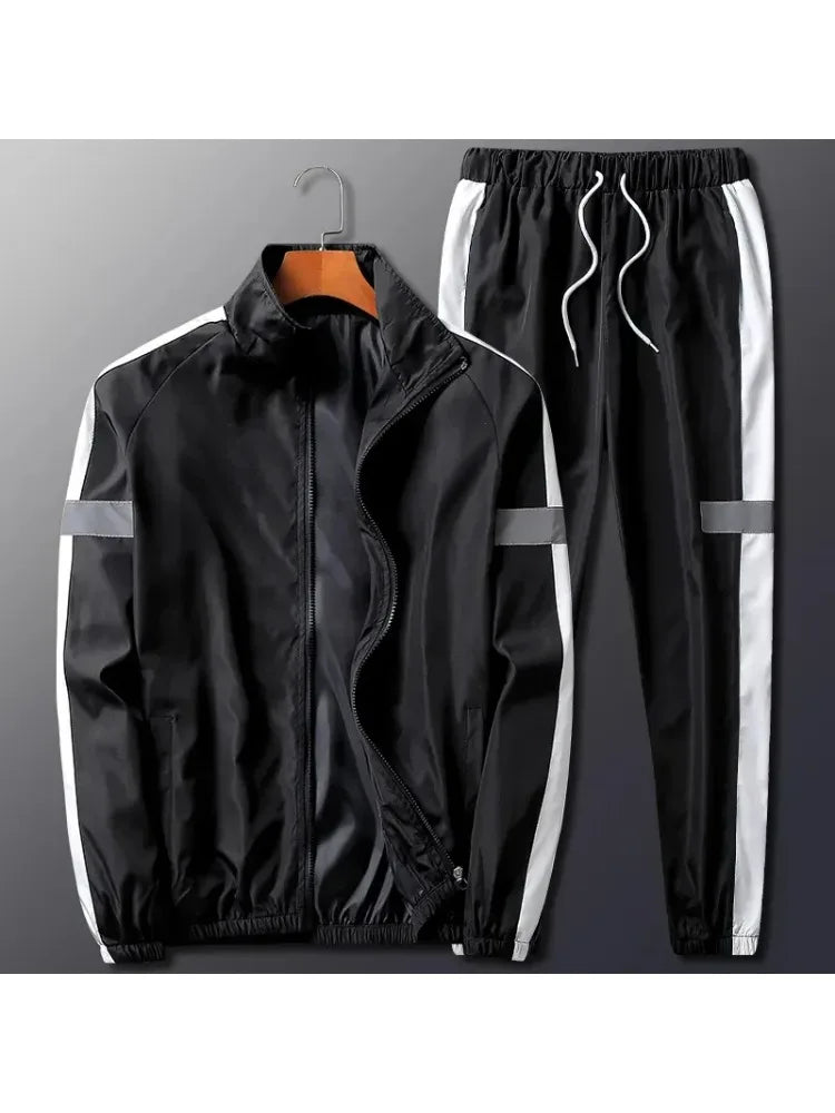 2Pcs Men Tracksuit Hoodie Tops Joggers Pants Tracksuit Set Male Running Jogging Sportswear Hooded Pants Mens Sweat Suit 2024.