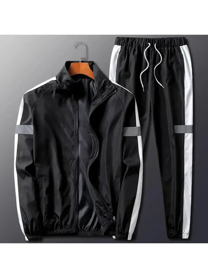 2Pcs Men Tracksuit Hoodie Tops Joggers Pants Tracksuit Set Male Running Jogging Sportswear Hooded Pants Mens Sweat Suit 2024.