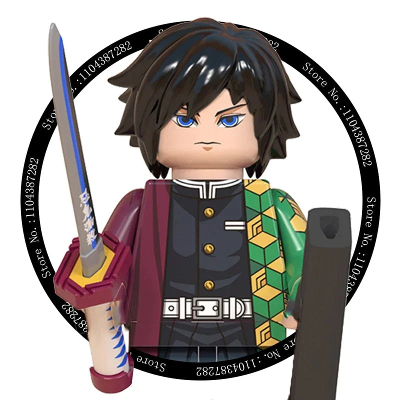 2025 Hot Toys WM6116 WM6138 Demon Slayer Blade Building Blocks Mini Action Figure Accessories Halloween Christmas Gifts for Kids