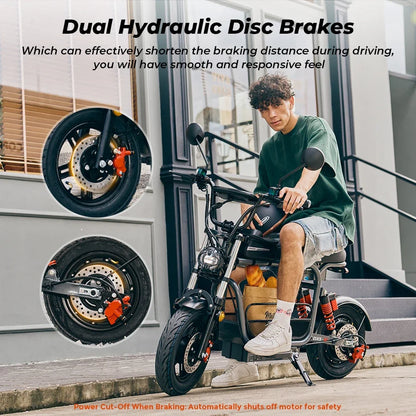 Iscooter DX5 Adult Electric Scooter 1500W 48V 15.6Ah Battery E Scooter 15 Inch Vacuum Inflatable Tires City Electric Scooter.