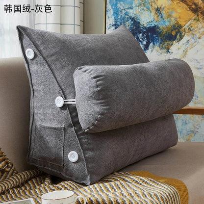 Bed Triangular Cushion Chair Bedside Lumbar Chair Backrest Lounger Lazy Office Chair Reading Living Room Pillow Household Decor