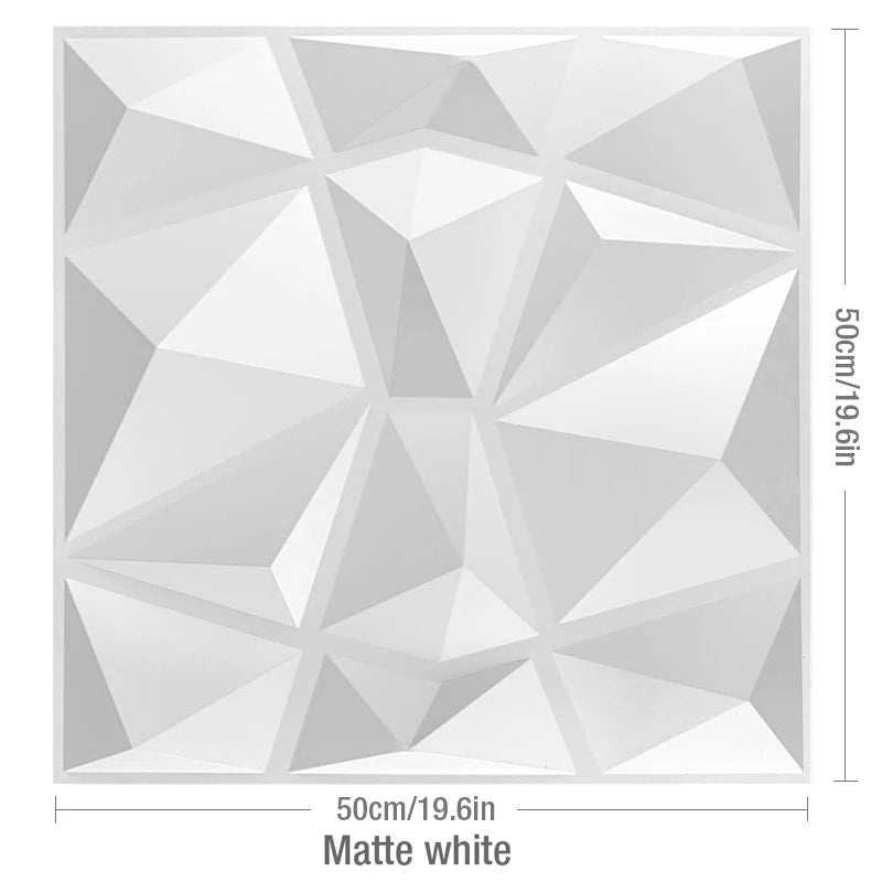 4pcs/ 50x50cm 3D Wall Panels Indoor Wall Decoration for Living Room Bedroom Hotel Office Mural Tile-Panel-Mold 3D Wall Sticker