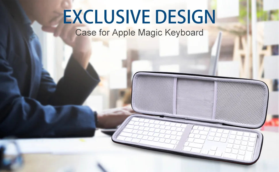 LTGEM EVA Hard Case for Apple Magic Keyboard with Numeric Keypad Carrying Storage Bag.