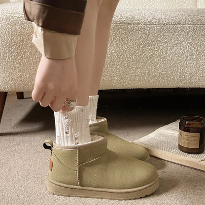 New Women Winter Ultra Mini Boots Designer Australian Platform Leather Warm Ankle Fur Booties Luxury Snow Boots.