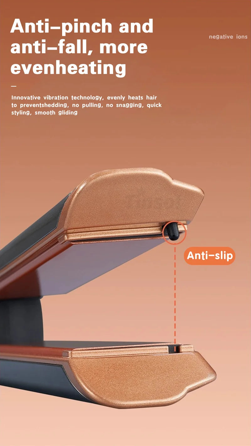 2 in 1 Hair Straightener Curling Ionizer with LCD Wide PanelProfessional Ceramic Hair Straightener with adjustable temperature.