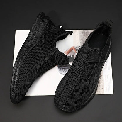 Men's Non-Slip Casual Sneakers Breathable Outdoor Jogging Training Hiking Sports Running Outdoor Women Weave Knit Lace Up Shoes.