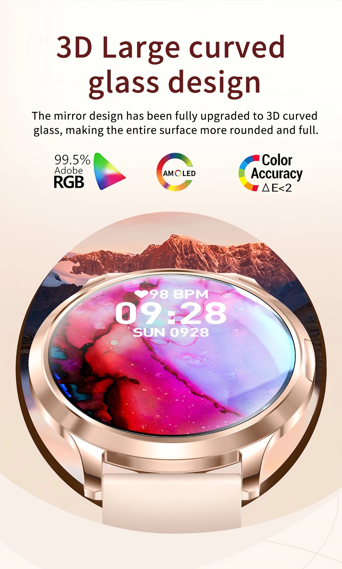 2025 New Smart Watch For Women AMOLED Screen Watches IP68 Waterproof Heart Rate Monitor Ladies Call Smart watch For Android ios.