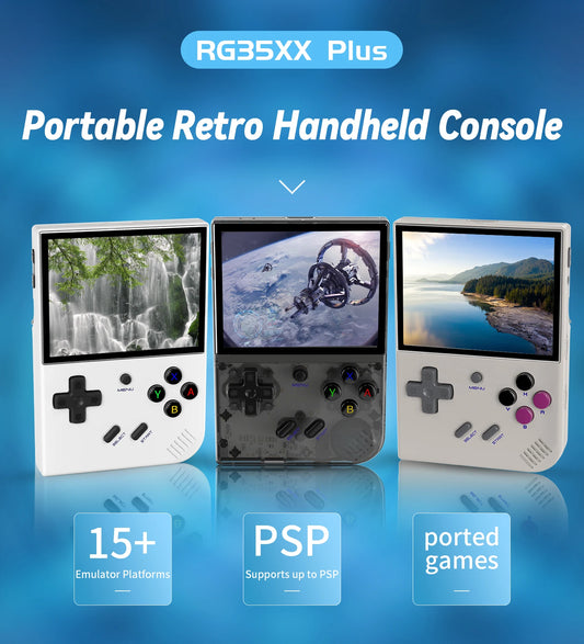 ANBERNIC RG35XX RG35XX PLUS Retro Handheld Game PlayerBuilt-in 64G TF 5000+ Classic Games Support-HDMI TV Portable Game Player.