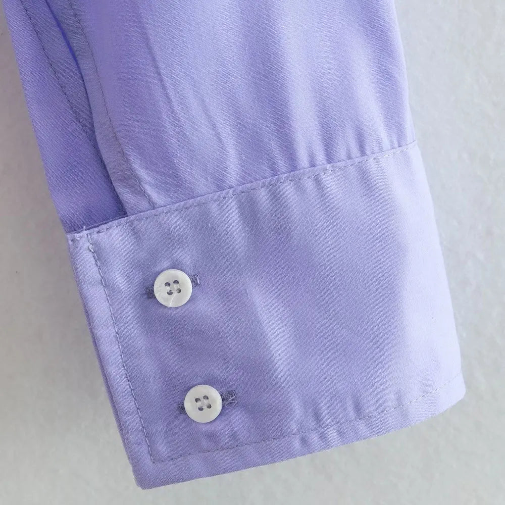 Women Fashion Loose Cropped Shirts Vintage Long Sleeve Front Button Female Blouses Blusas Chic Tops.