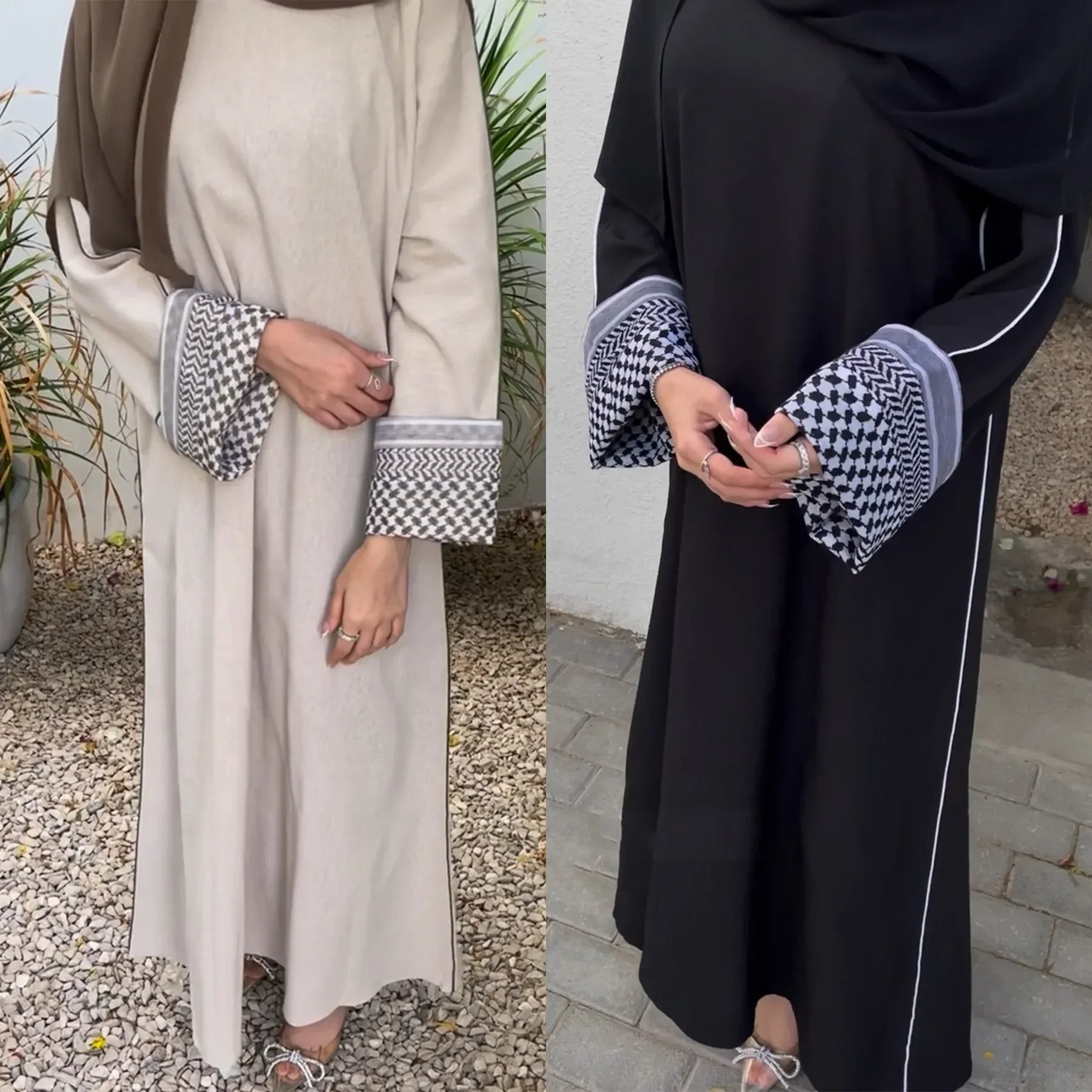Linen Closed Abaya Keffiyeh Muslim Dress Printed Abayas for Women Dubai 2025 Luxury Turkey Ramadan Islamic Clothes Kaftan Robe.